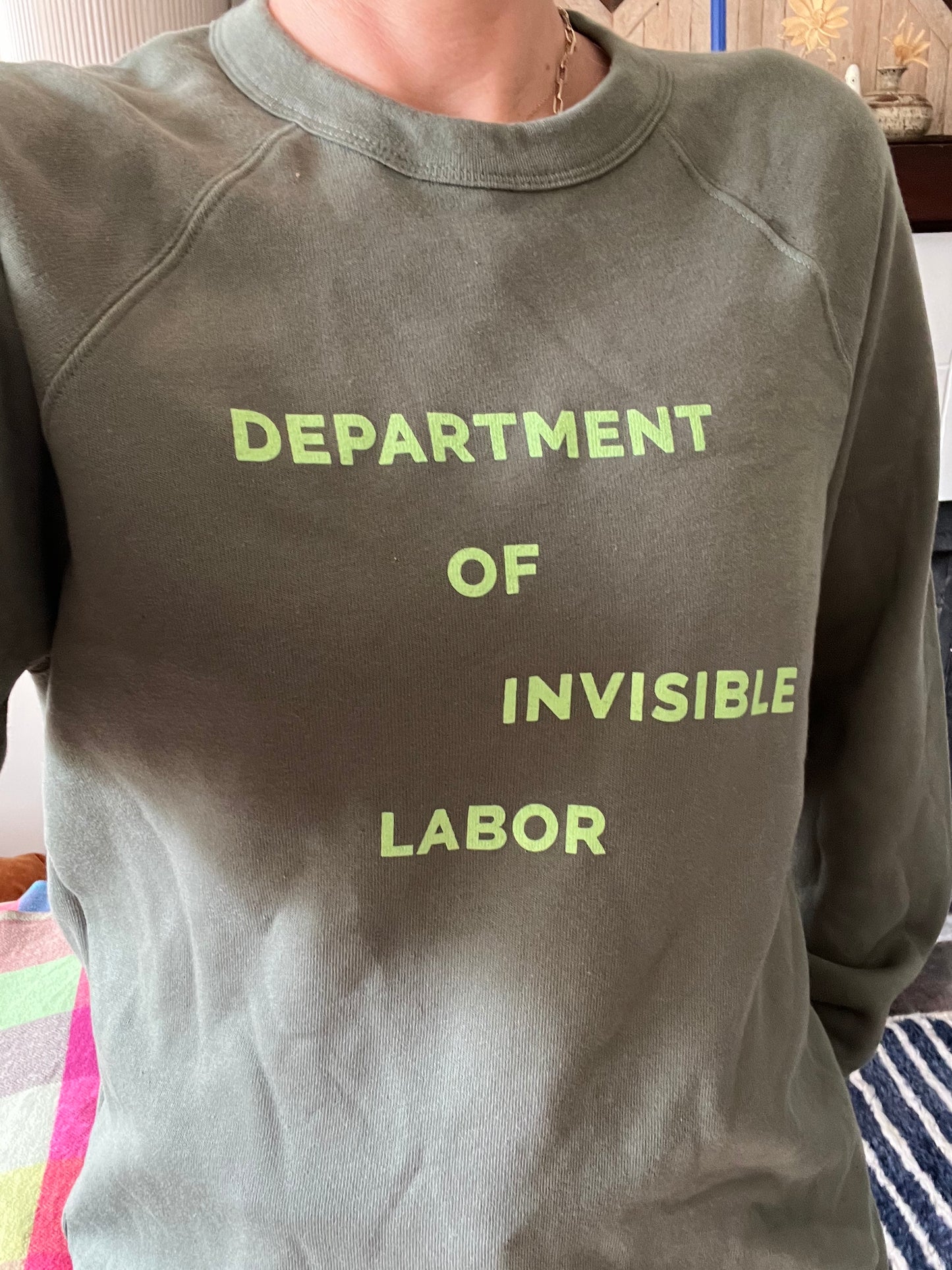 Olive and mint sweatshirt