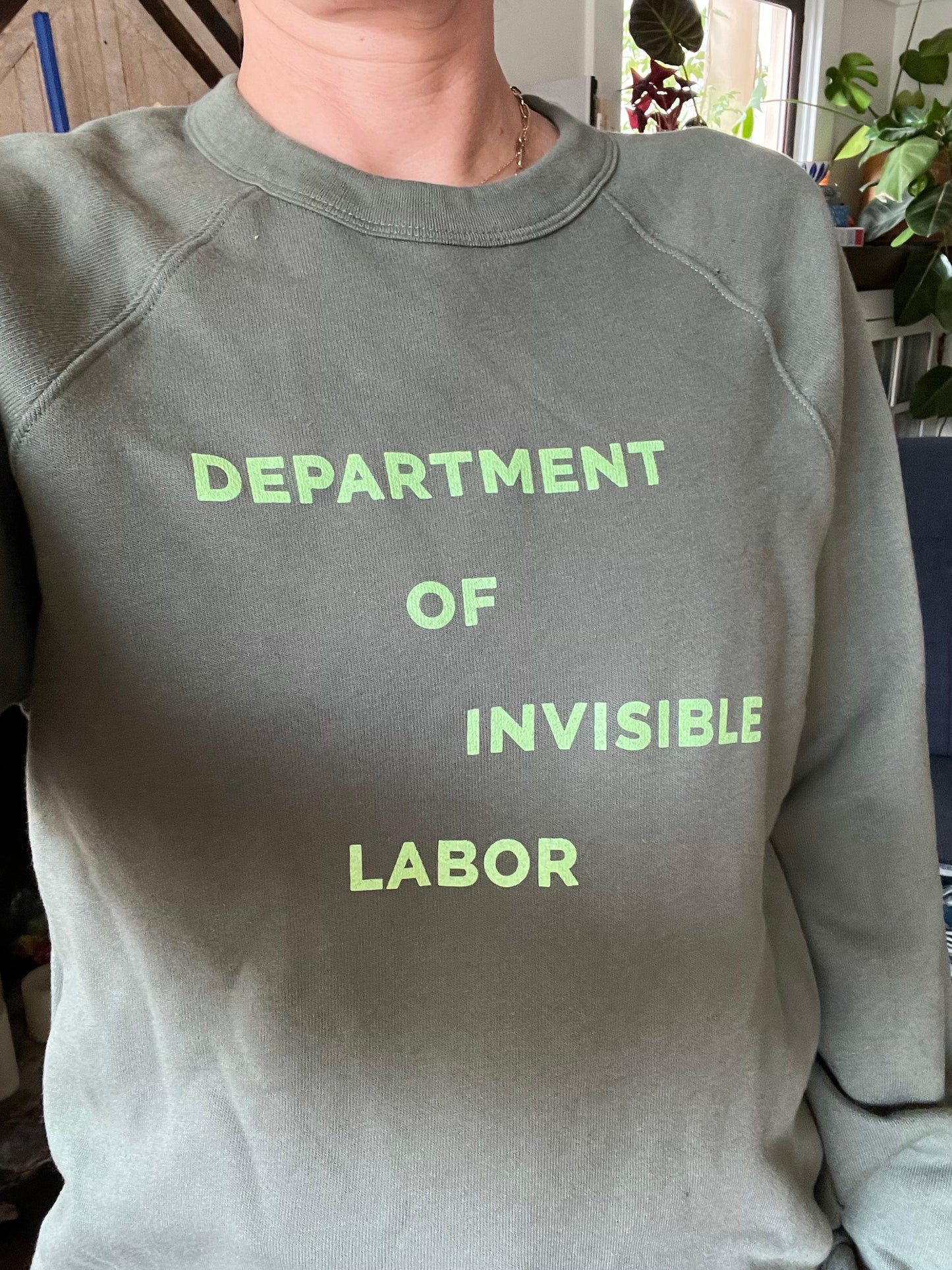 Olive and mint sweatshirt