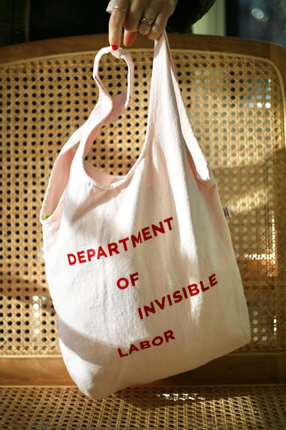 Mini market tote in pale pink