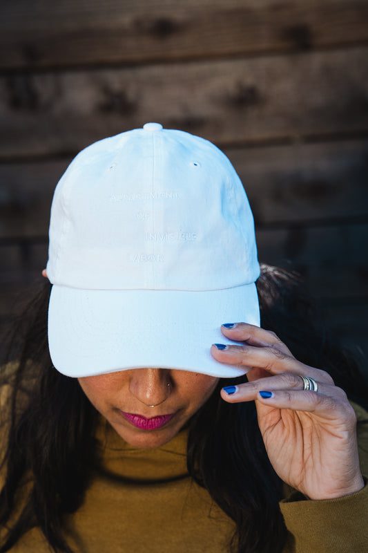 White Tone-on-Tone Hat